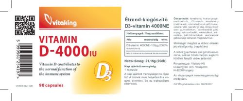 Vitaking D3-vitamin 4000 NE kapszula 90db