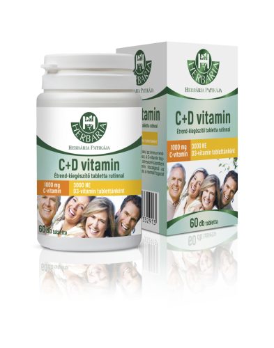 Herbária C-vitamin 1000 mg + D3-vitamin 3000NE 60 db