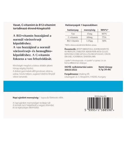 Vitaking VitaFer mikrokapszulás vaskészítmény 30 db