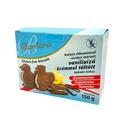 Barbara Vaníliaízű krémmel töltött csokitalpas keksz 150 g