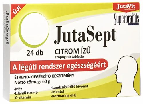 Jutavit JutaSept szopogatós tabletta (Citrom) 24 db