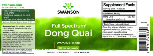 Swanson Dong Quai 530 mg 100 db