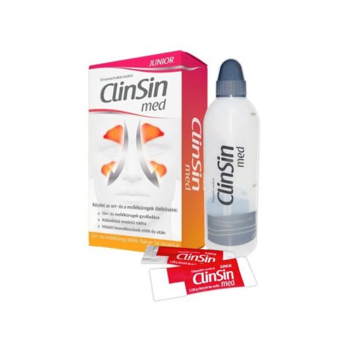 ClinSid Med Junior orr- és melléküreg öblítő készlet (flakon + 16 db tasak)
