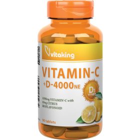 Vitaking C-vitamin 1000 mg + D-vitamin 4000 NE 90 db