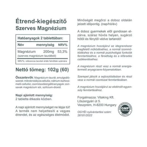 Vitaking Magnézium-taurát 60 db