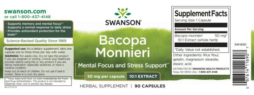 Swanson Bacopa Monnieri 50 mg 90 db