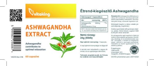Vitaking Ashwagandha kivonat 240 mg - 60 kapszula
