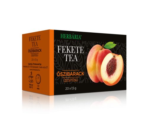 Herbária fekete tea 20x1,5 g (Őszibarack)