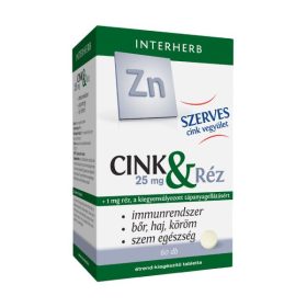 Interherb Szerves Cink 25 mg & Réz tabletta 60 db