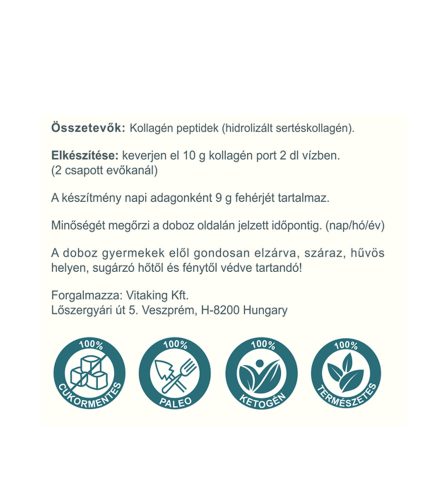 Vitaking Sertéskollagén (Natúr) 300 g