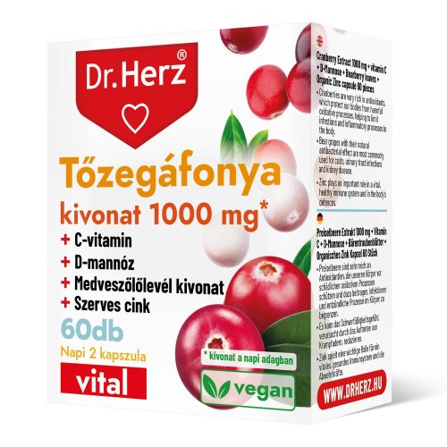 Dr. Herz Tőzegáfonya kivonat 500 mg 60 db