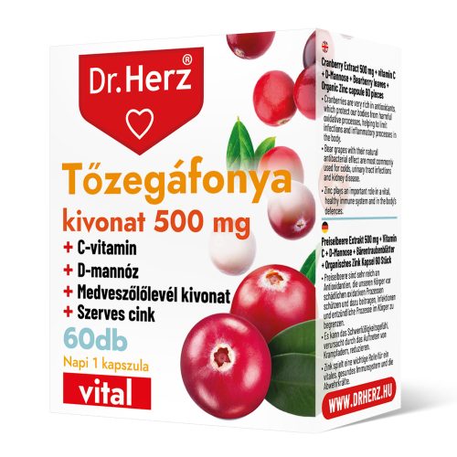 Dr. Herz Tőzegáfonya kivonat 500 mg 60 db