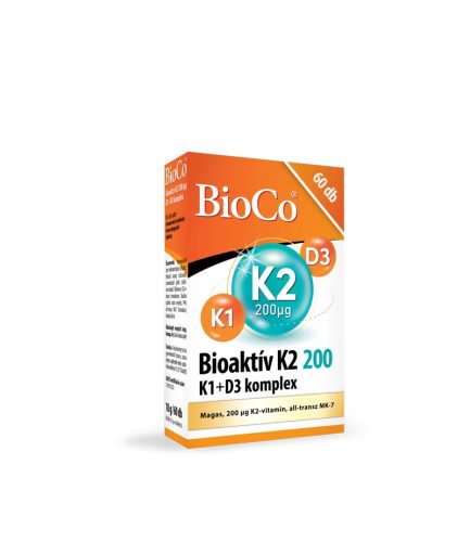BioCo Bioaktív K2 200 mikrogramm+K1+D3 Komplex 60 db
