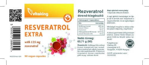 Vitaking Rezveratrol Extra 125 mg 90 db