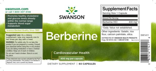 Swanson Berberine 400 mg 60 db