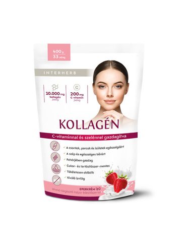 Interherb Kollagén italpor (Eperkrém) 400 g