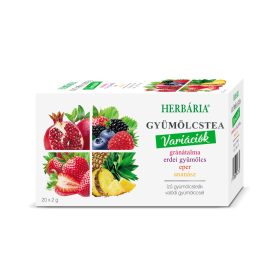   Herbária Gyümölcstea Variációk (Gránátalma, Erdei gyümölcs, Eper, Ananász) 20x2 g