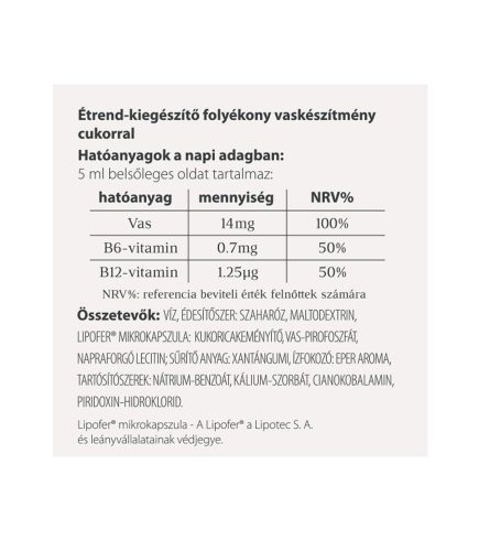 Vitaking VitaFer® mikrokapszulás vas szirup 120 ml