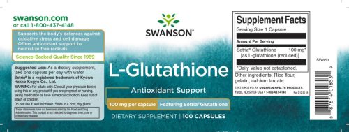 Swanson L-Glutathione 100 mg 100 db
