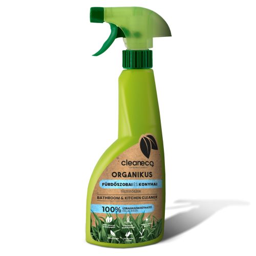 Cleaneco organikus fürdőszobai és konyhai tisztítószer 0,5L