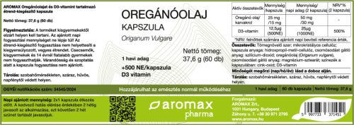 Aromax Pharma Oregánóolaj kapszula 60 db