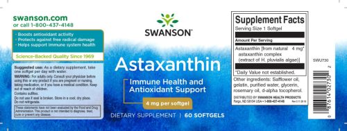 Swanson Astaxanthin 4 mg 60 db