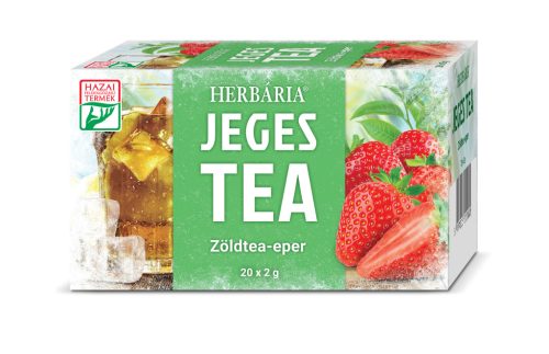 Herbária jeges tea zöld tea eper filter 20 x 2 g