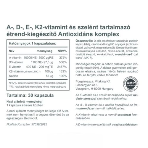 Vitaking Antioxidáns Komplex 30 db