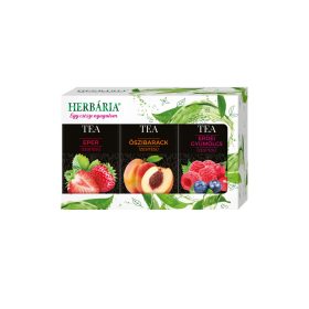   Herbária Fekete tea Triopack (Eper, Őszibarack, Erdei gyümölcs) 3x30 g