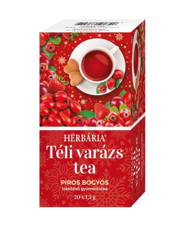 Herbária Téli Varázs pirosbogyós ízesítésű filteres gyümölcstea 20 × 1,5 g