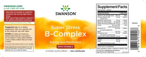 Swanson Super Stress B-Complex 100 db