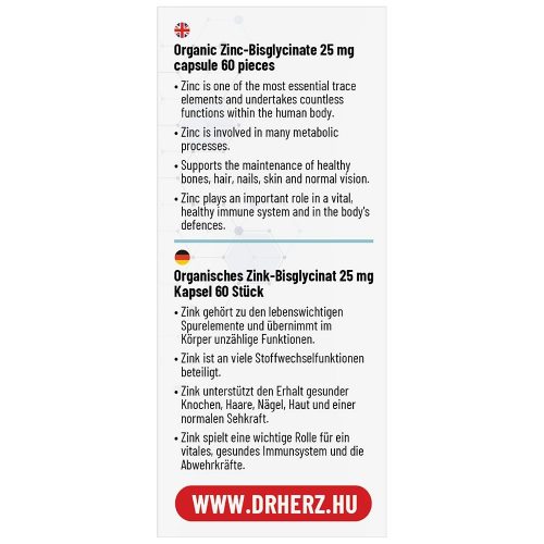 Dr.herz cink-biszglicinát 25 mg kapsz. 60*