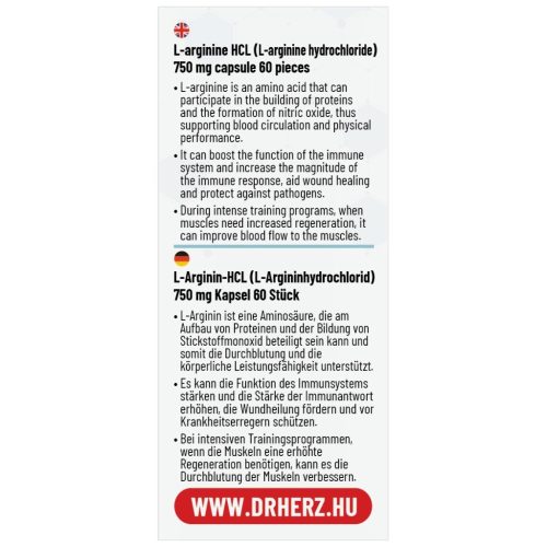 Dr.herz l-arginin hcl kapsz. 60*