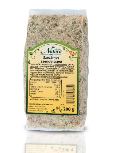 Dénes Natura szezámos szendvicspor 200 g