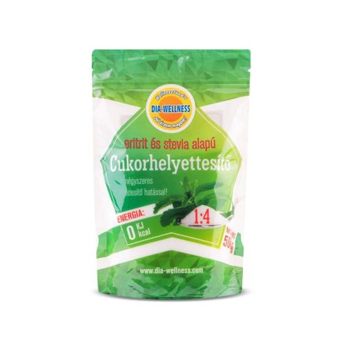 Dia-Wellness 1:4 Cukorhelyettesítő Eritrit + Stevia 500 g