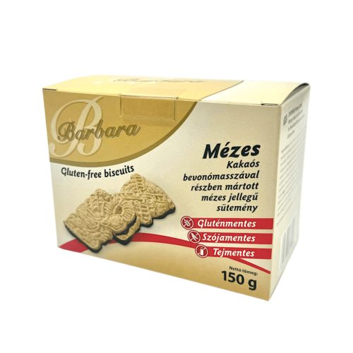 Barbara Mézes jellegű teasütemény étbevonó talppal 150 g