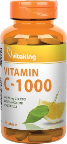 Vitaking C-vitamin 1000 mg + 50 mg citrus bioflavonoid és acerola 90 db