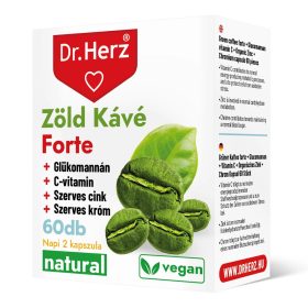   Dr. Herz Zöld Kávé Forte + C-vitamin + Glükomannán kapszula 60 db