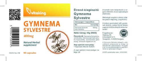 Vitaking Gymnema Sylvestre 400 mg – Édességkontroll kapszula (90 db)