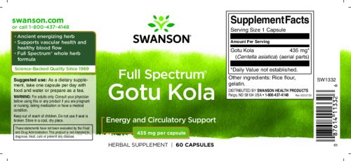 Swanson Gotu Kola 435 mg 60 db
