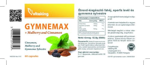 Vitaking Gymnemax + faféj és eperfalevél 60 db
