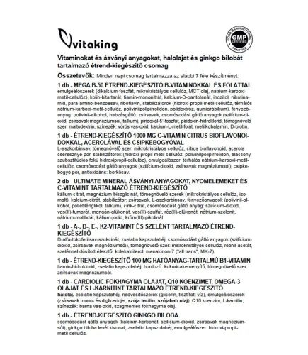Vitaking 365 Multivitamin Szenior csomag 30 napi adag 50+ felnőtteknek