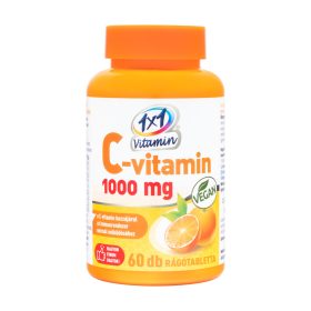   1×1 Vitamin C-vitamin 1000 mg narancs ízű étrend-kiegészítő rágótabletta édesítőszerrel 60 db