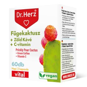 Dr. Herz Fügekaktusz + Zöld kávé + C-vitamin 60 db