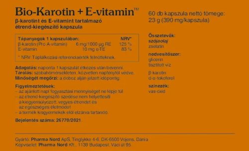 Bio-Karotin+E-vitamin 60 db