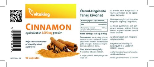 Vitaking Fahéj kéreg kapszula 375 mg 90 db