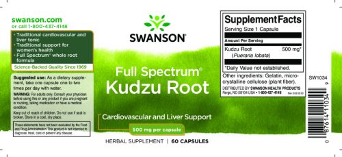 Swanson Kudzu Gyökér kapszula 500 mg 60 db