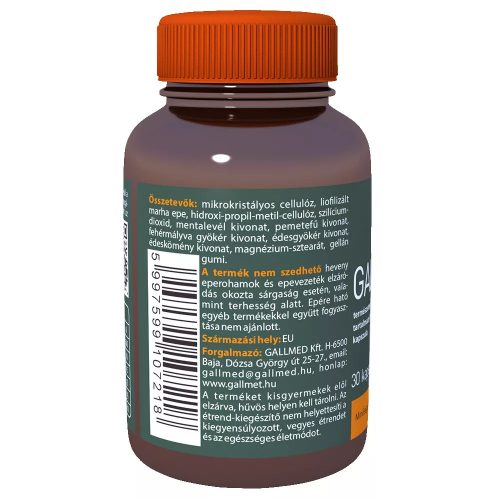 Gallmet-M Epesav és Gyógynövény kapszula 30 db