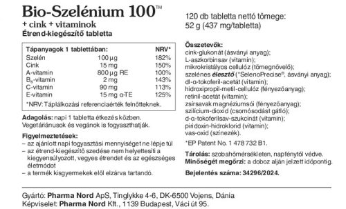 Bio-Szelénium+Cink+Vitaminok 120 db