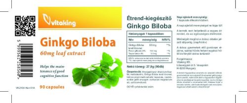 Vitaking Ginkgo Biloba 60 mg 90 db